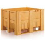 Pack of 4 Palletboxcb 3 Hdpe Yellow (no Lid)