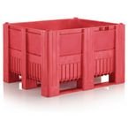 Pack of 4 Palletboxcb 3 Hdpe Red (no Lid)