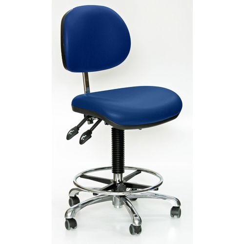 High Clean Room Chair With Lock Loading Castors, Lupin