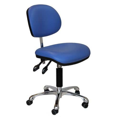 Low Clean Room Chair With  Lock Loading Castors, Lupin