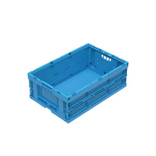 Folding Crate 600 X 400  X 220 Without Lid Closed Sides