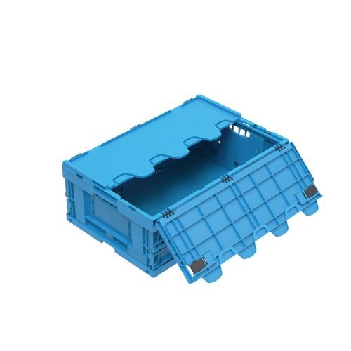 Folding Crate 600 X 400  X 230 With Lid Closed Sides