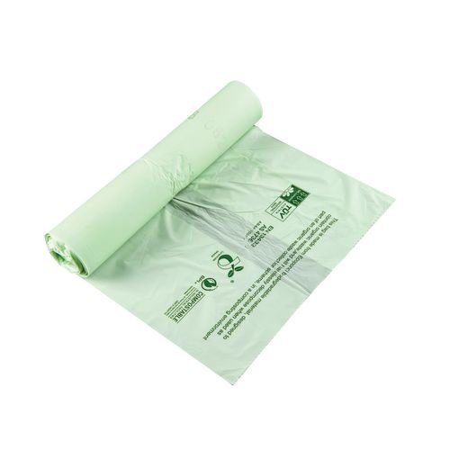 140L Green Compostable Waste Sack 200Pcs (20 Rolls X 10 Pcs)