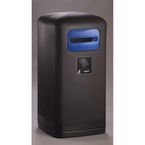 100 Litre Black Outdoorrecycling Bin, Blue Paper Waste