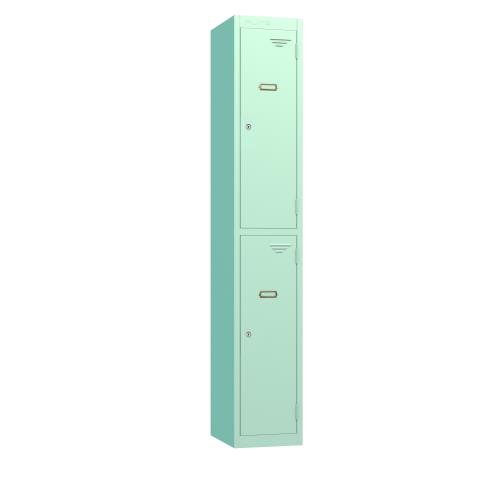 Retro 2 Door 1800 X 300  X 300 Cam Lock - Mint Green