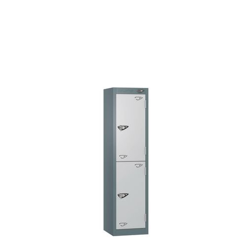 Low Tier Education 2 Door 1200  X  300 X 450 Hasp Locks Slate Body Silver Door