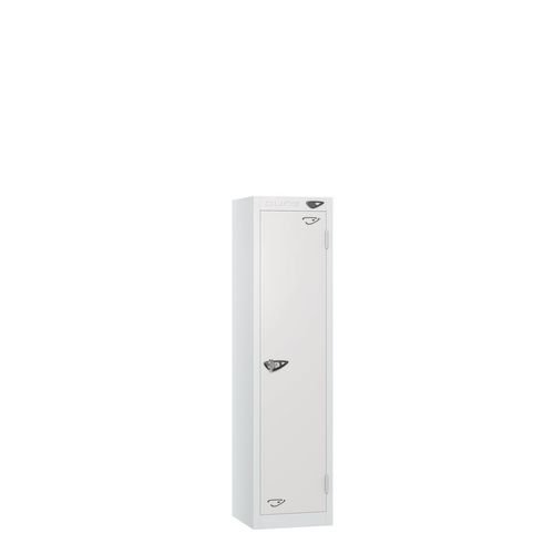Low Tier Education 1 Door 1200  X  300 X 300 Hasp Locks White Body White Door