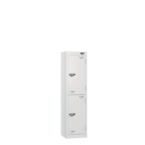 Low Tier Education 2 Door 1200  X  300 X 450 Hasp Locks White Body White Door