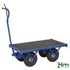 Heavy Duty Braked Turntabletruck 950 X 545 X 396 with Pneumatic Tyres