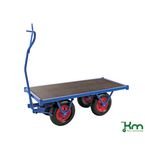 Heavy Duty Braked Turntable Truck 1500 mm Long with Puncture Proof Tyres
