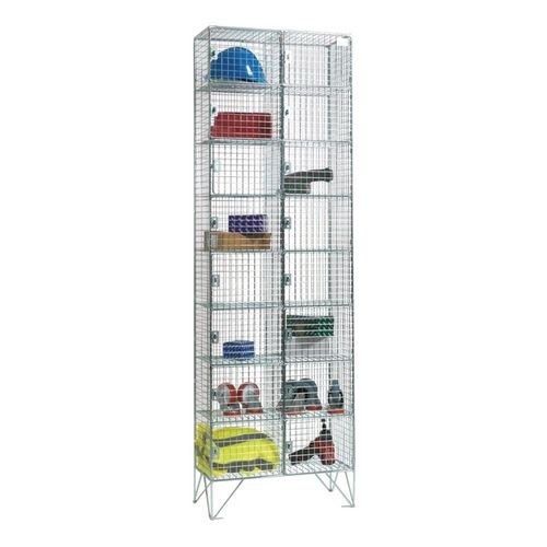 8 Door Nest Of 2  Mesh Locker - 457mm Deep