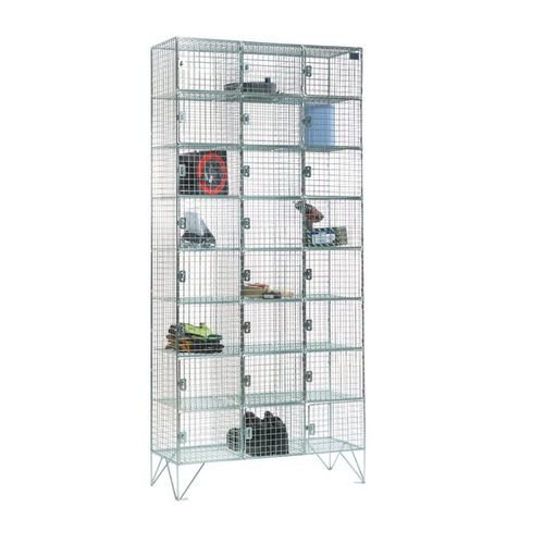 8 Door Nest Of 3  Mesh Locker - 457mm Deep