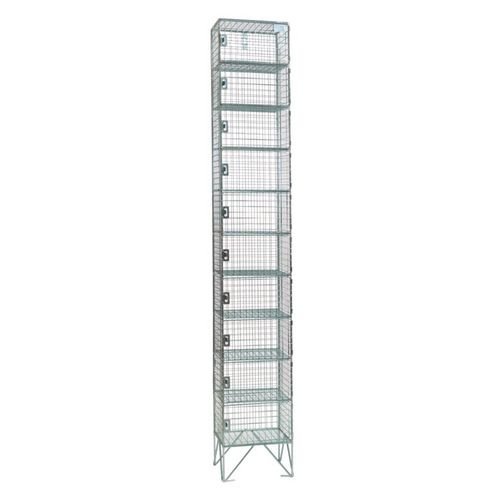 10 Door Nest Of 1  Mesh Locker - 457mm Deep