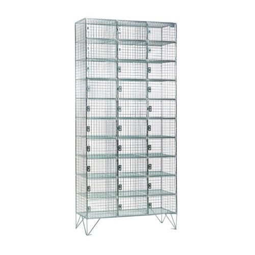 10 Door Nest Of 3  Mesh Locker - 457mm Deep