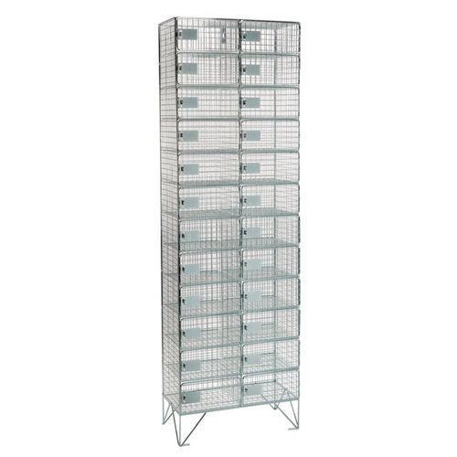 12 Door Nest Of 2  Mesh Locker - 305mm Deep