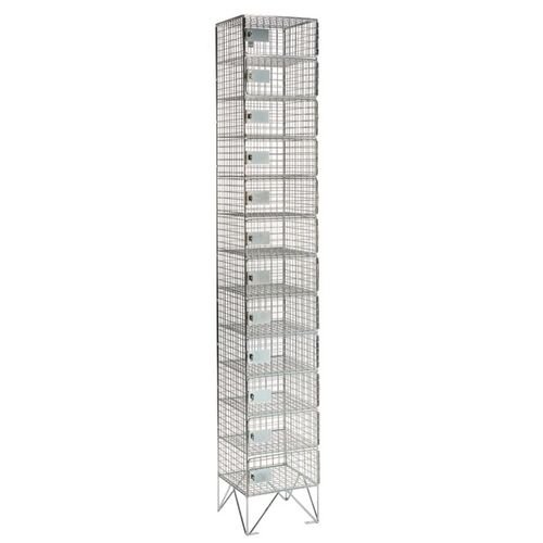 12 Door Nest Of 1  Mesh Locker - 457mm Deep