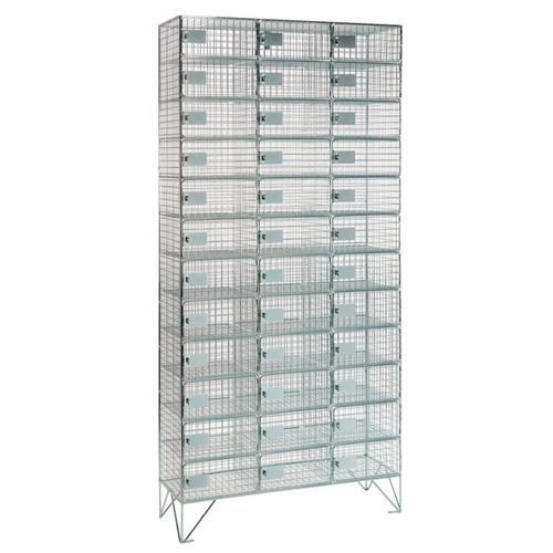 12 Door Nest Of 3  Mesh Locker - 457mm Deep
