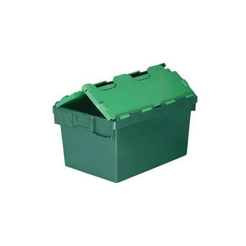 Attached Lid Container  Green/Green 54L