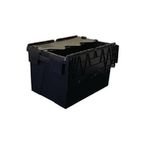 Attached Lid Containerwith Black Base and Lid 63 l