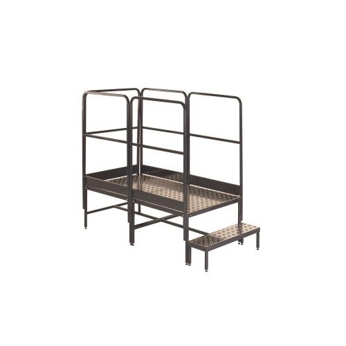 Climb It 2 Inline Platform -  2X 800 X 800 X 500 - 1 Tread , 5 Handrails