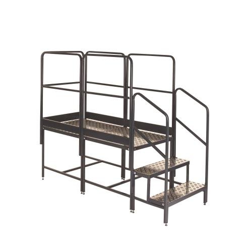 Climb It 2 Inline Platform -  2X 800 X 800 X 750 - 2 Tread , 5 Handrails
