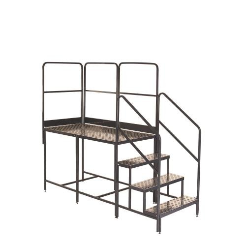 Climb It 2 Inline Platform -  2X 800 X 800 X 1000 - 3 Tread , 3 Handrails