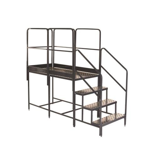Climb It 2 Inline Platform -  2X 800 X 800 X 1000 - 3 Tread , 5 Handrails
