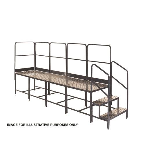 Climb It 4 Inline Platform -  4X 800 X 800 X 500 - 1 Tread , 5 Handrails