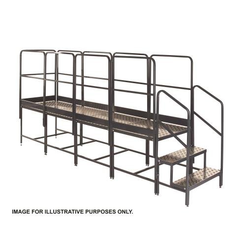 Climb It 4 Inline Platform -  4X 800 X 800 X 1000 - 3 Tread , 9 Handrails
