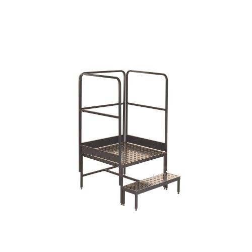 Climb It Platform - 800  X 800 X 500 - 1 Tread , 3 Handrails