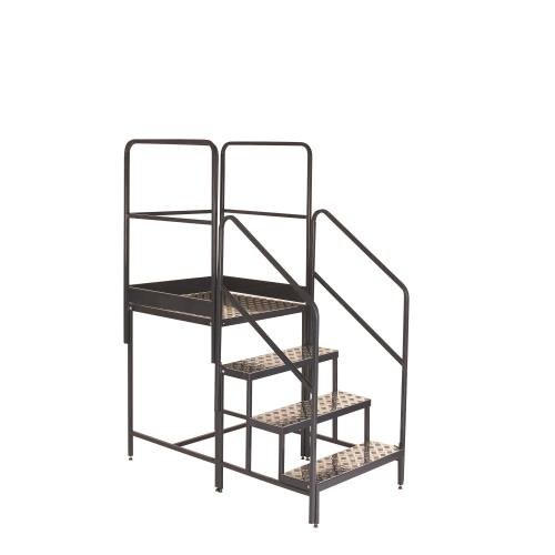 Climb It Platform - 800  X 800 X 1000 - 3 Tread , 3 Handrails