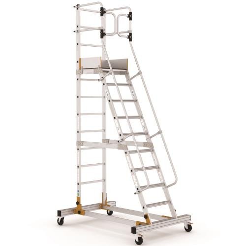Climb-It Mobile Steps  With Safety Gate - 10 Tread