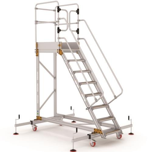 Climb-It Extra Large Platform Safety  Steps With Adjustable Stabilisers - 8 Tread