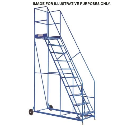 Climb-It Uk Warehouse Safety  Step - 600mm Platform - 15 Tread - Blue