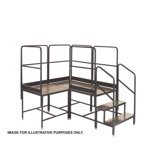 Climb It 3 Corner (2X1) Platform  - 3X 800 X 800 X 1000 - 3 Tread , 6 Handrails