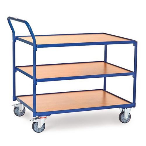 Table Top Cart - High Push  Bar - 3 Shelves - Platform Length 1000mm