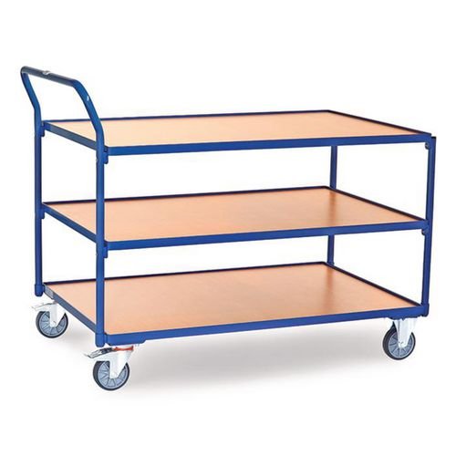 Table Top Cart - High Push  Bar - 3 Shelves - Platform Length 1200mm
