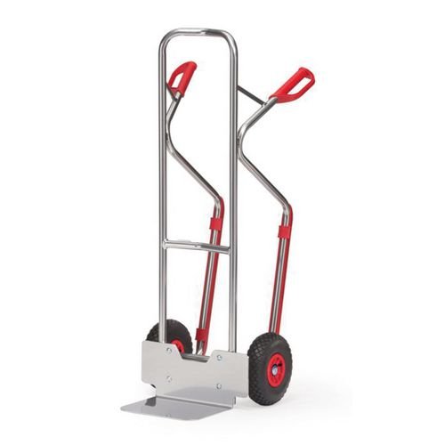 Aluminium Sack Truck With Pneumatic Wheels - Blade W X D: 320 X 250mm