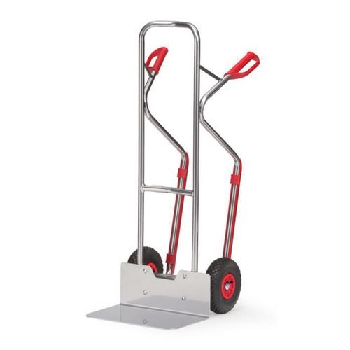 Aluminium Sack Truck With Pneumatic Wheels - Blade W X D: 480 X 300mm