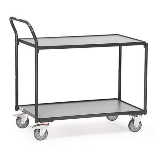 Raised Handle Workshop Trolley  - 2 Shelf - Platform L X W: 850 X 500mm