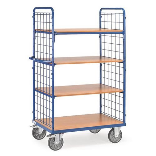 Shelved Trolley With Wire  Lattice - Platform Width: 700mm