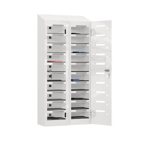 Phone Safe Plus  20 Tier, Cam Locks, White