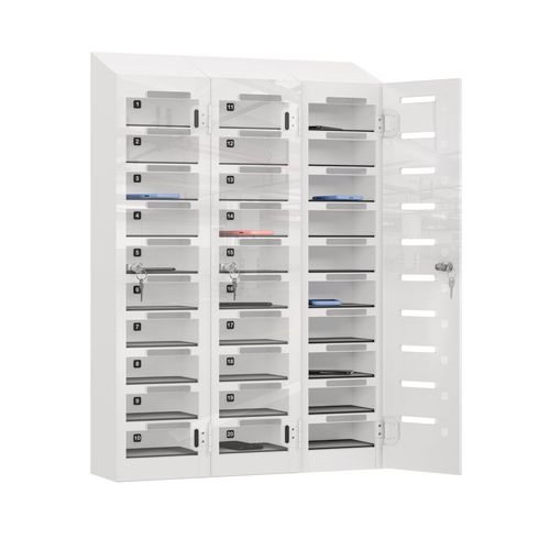 Phone Safe Plus  30 Tier, Cam Locks, White