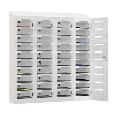 Phone Safe Plus  40 Tier, Cam Locks, White