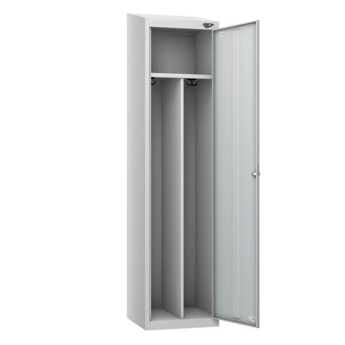 Clean & Dirty Locker,Silver  Door, Cam Lock, Sloping Top