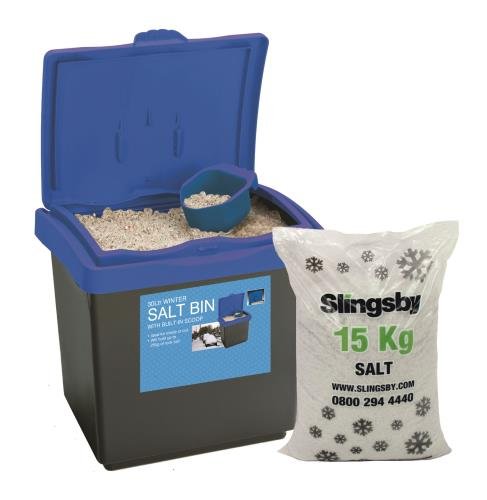 30L Winter Salt Bin Kit  With 1 X 15Kg White De-Icing Salt