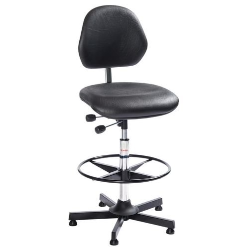 Aktiv Ambla Chair - Steel Base + Glides + Footring Adj Seat Height 680-940mm
