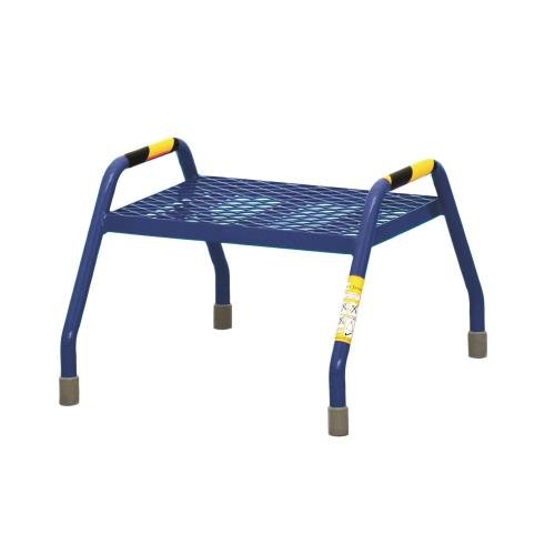 Sturdy Step-Up 1 Step Mesh Tread Blue Powder Coated Finish