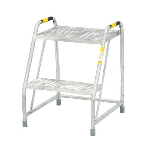 Sturdy Step-Up 2 Step  Mesh Tread, Galvanised Finish