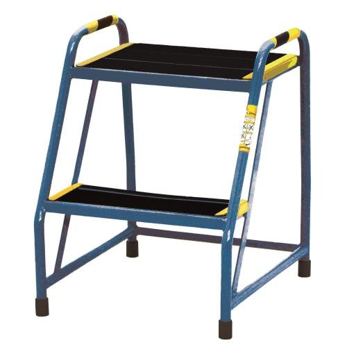 Sturdy Step-Up 2 Step Sure Grip Tread Blue Powder Coated Finish